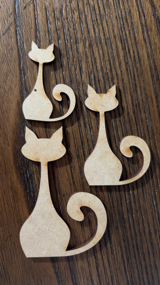 Cat trio - embellishments