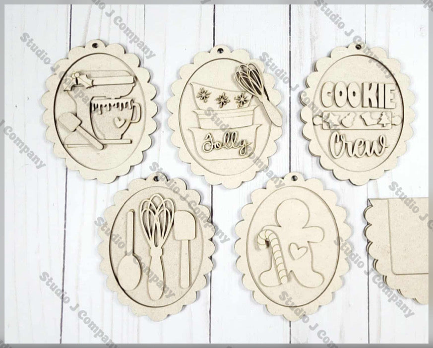 Bake Shop Ornaments - 5 to choose from