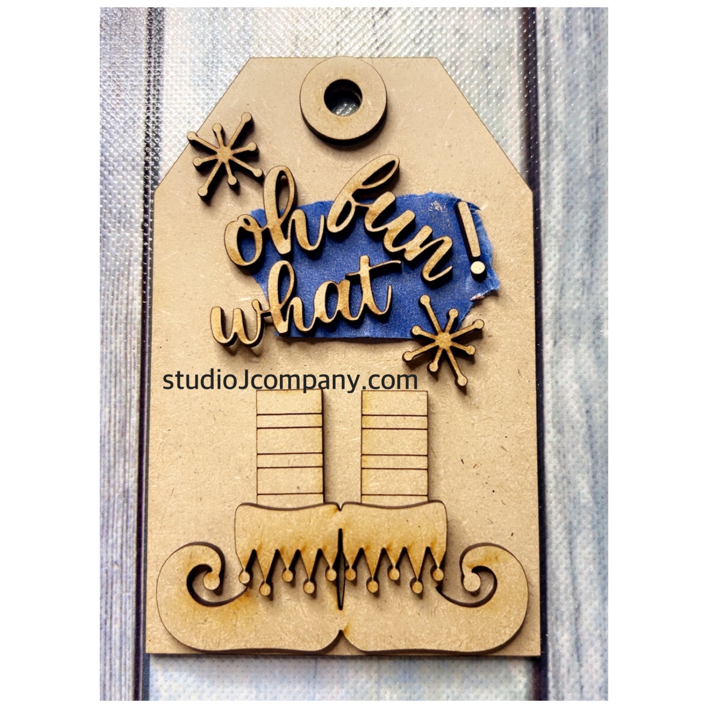 Oh what fun - Elf Tag ornament