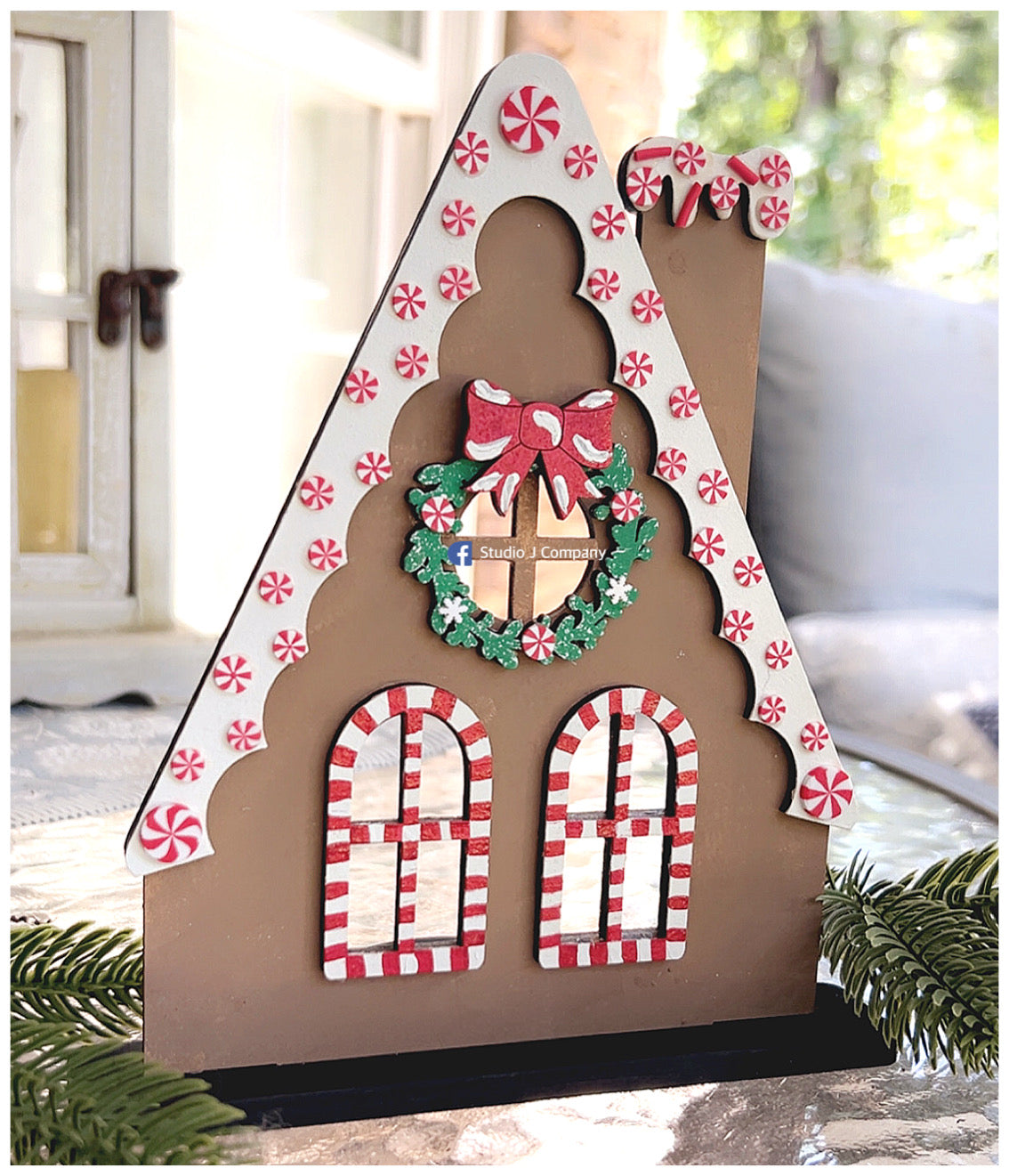 Gingerbread House Votive/Tealight Candle Holder