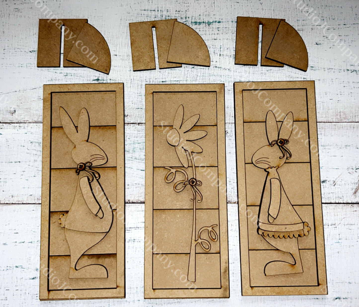 Bunny Couple Sign Trio -DIY kit