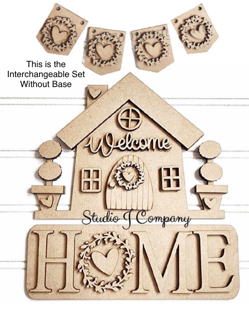 Interchangeable Pallet Sign - Welcome Home insert