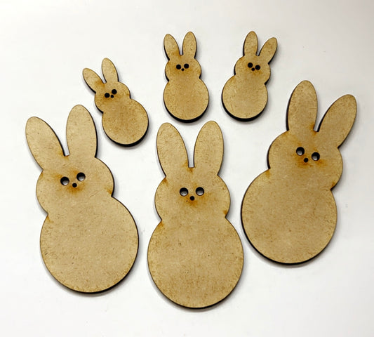 Bundle of 6 Bunny Peeps for crafting