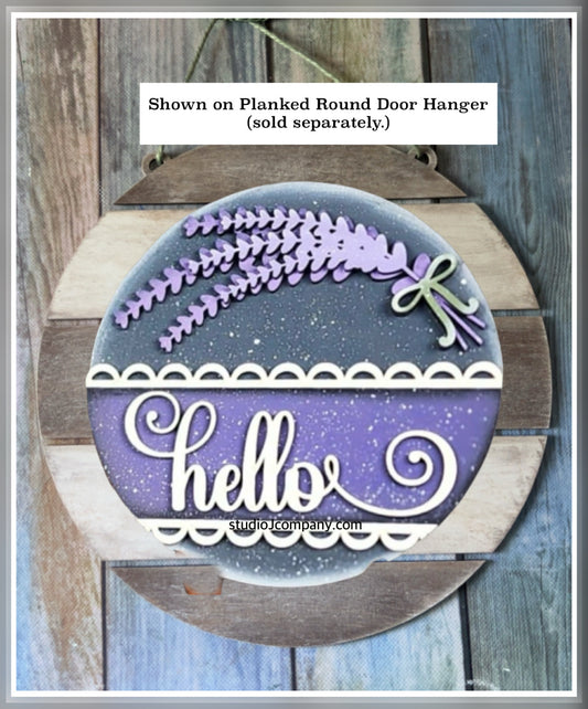 Interchangeable Lavender Hello Sign