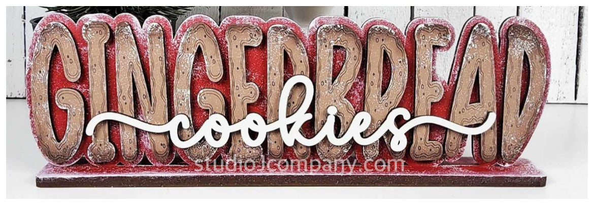 Gingerbread Baker and Gingerbread Cookies Shelf Sitters