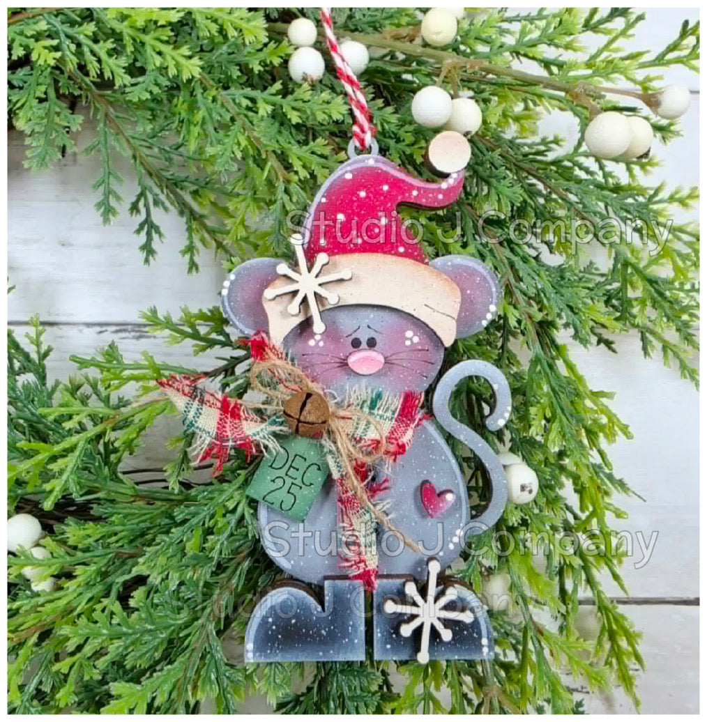 Christmas Mouse Ornament- DIY Kit