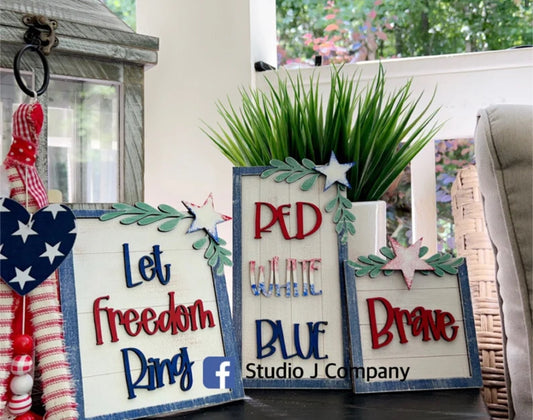 Trio of Patriotic Signs