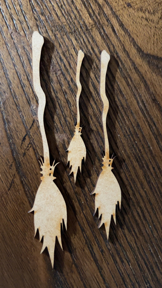 Witch’s Brooms- trio- crafty embellishments