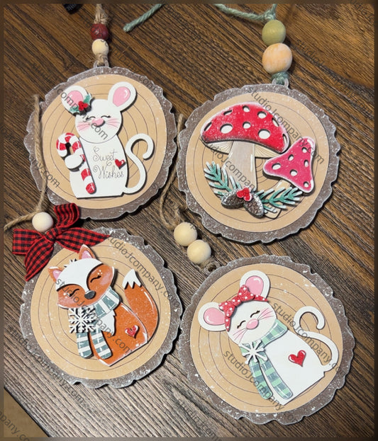 Winter Woodland Ornaments - 4 designs to choose from
