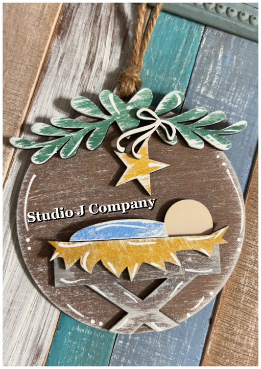 Baby Jesus in Manger Ornament kit