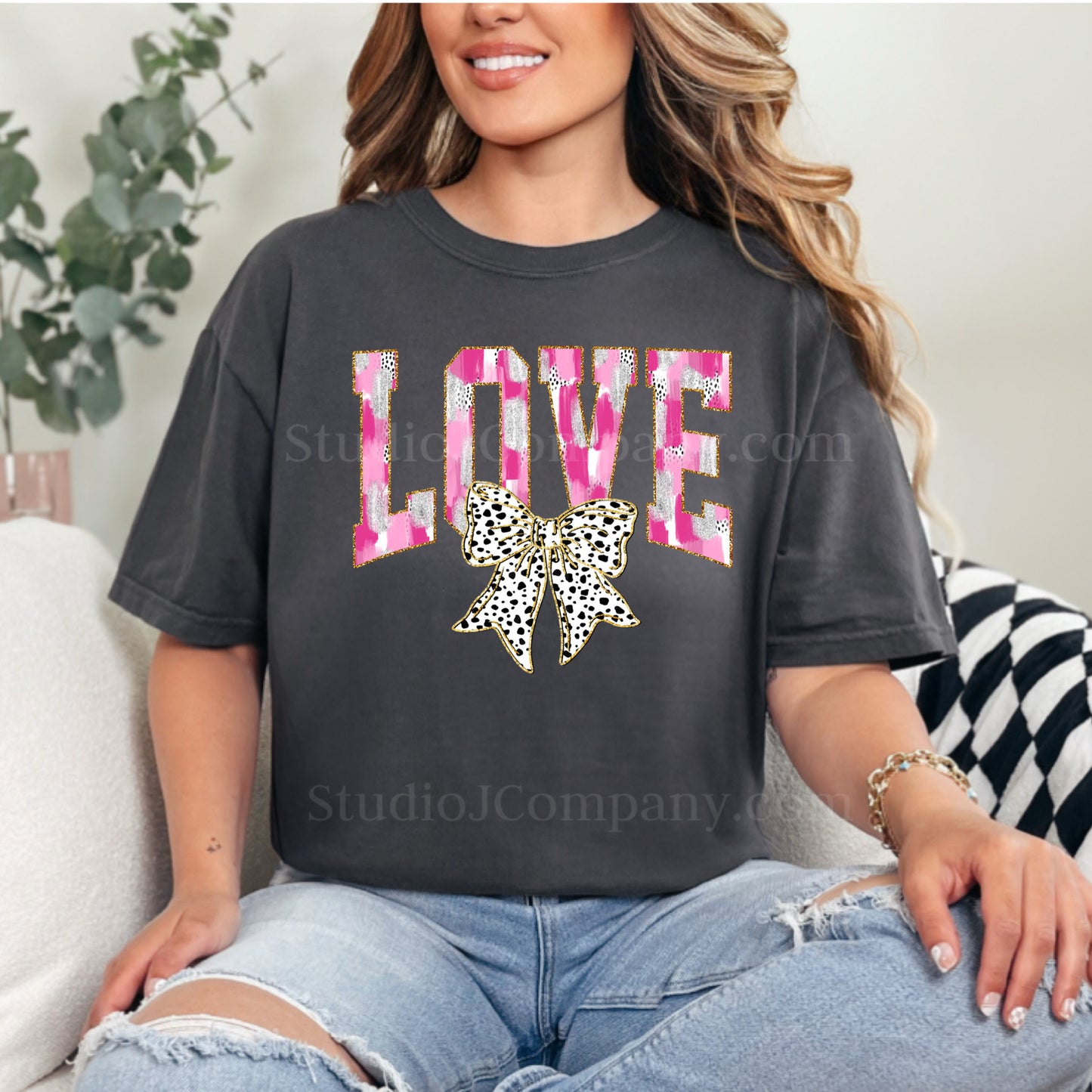 LOVE tee - Comfort Colors - Graphite