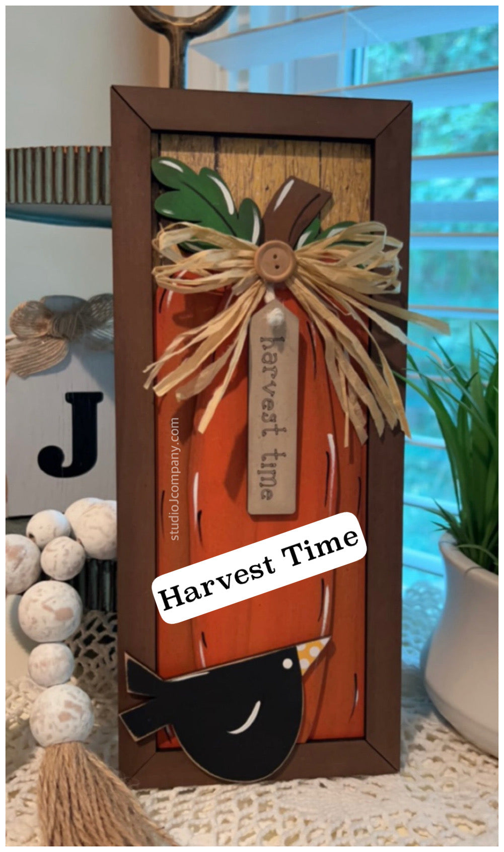 DIY Craft Kit- Layered Pumpkin - 2 styles available-Farmhouse Primitive Faux Framed Picture