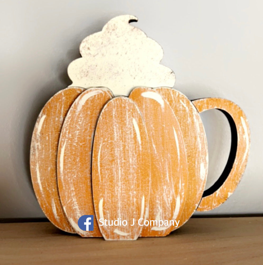 DIY Craft Kit - Layered Pumpkin Latte Shelf Sitter