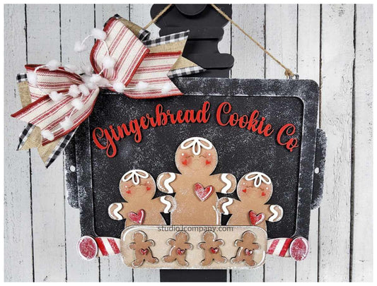 Gingerbread Family Cookie Co Hanging Sign