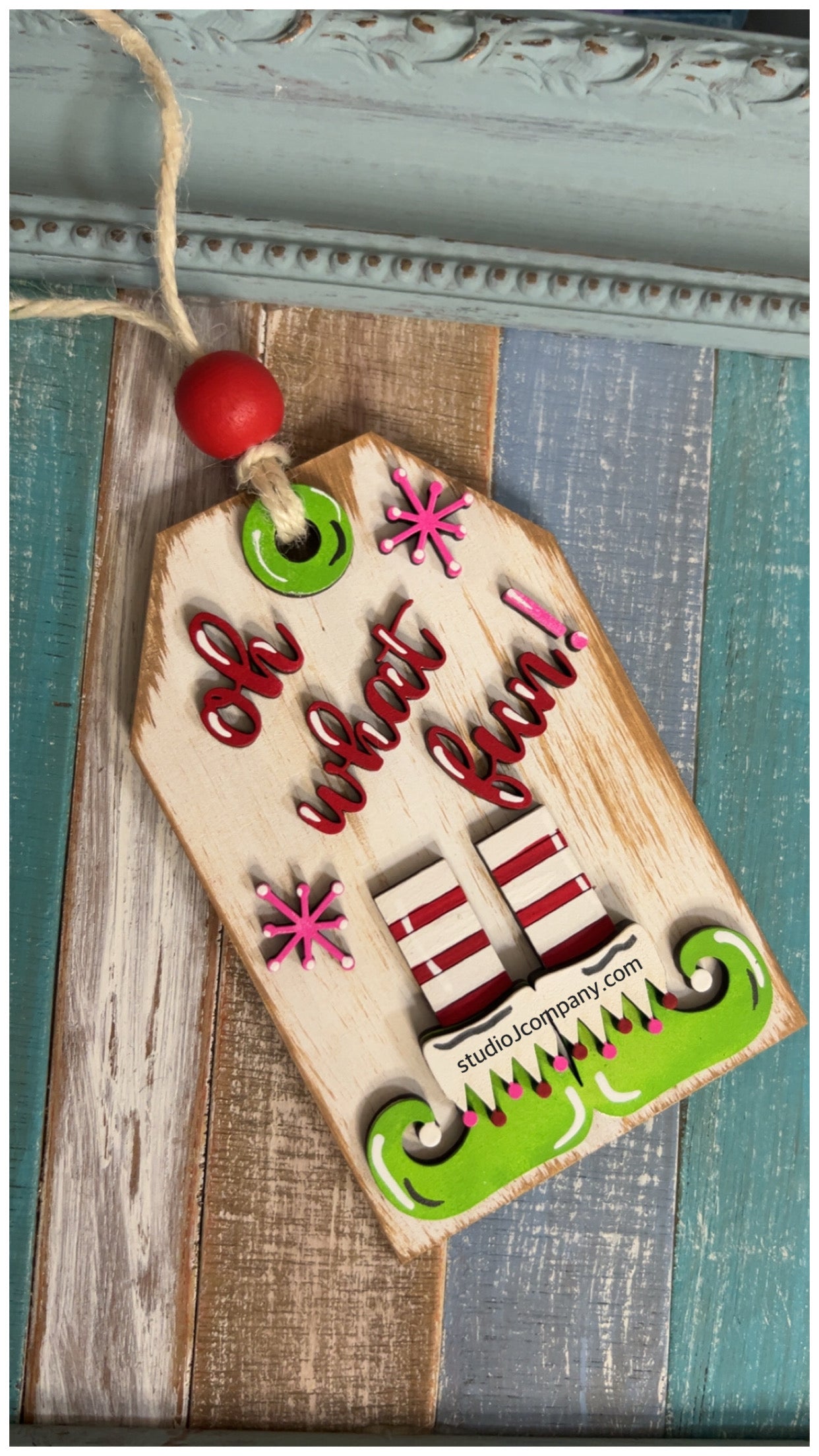 Oh what fun - Elf Tag ornament