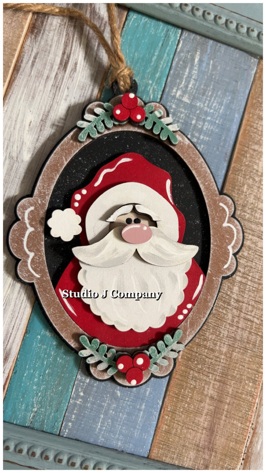 DIY Santa Portrait Ornament