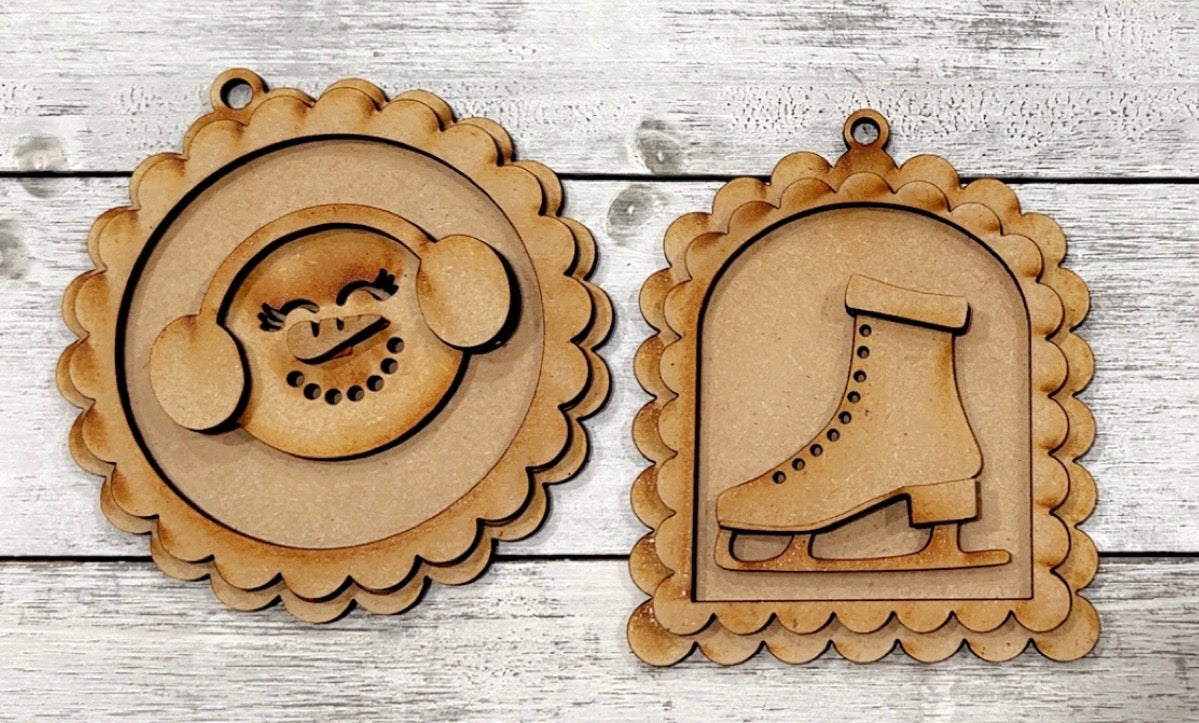 Countdown to Christmas Ornament Bundle- Winter Whimsy DIY ornaments