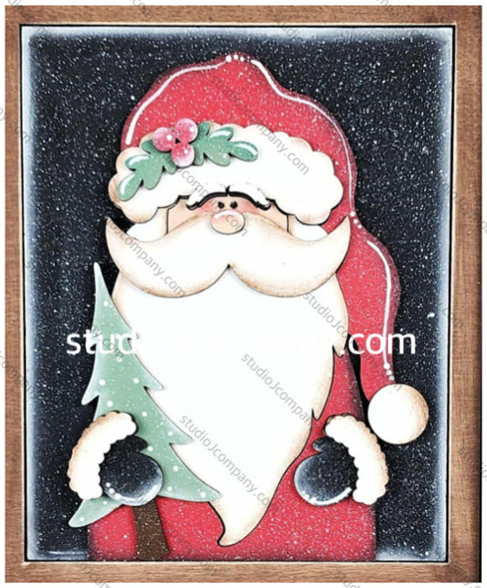 Woodland Santa Sign with easel - diy kit