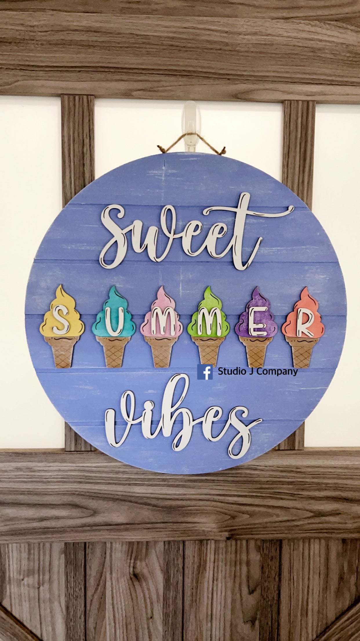 Sweet Summer Vibes DIY Craft Kit- 18” Door Hanger OR Just the design cutouts.