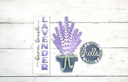 Interchangeable Front Porch Insert - Lavender