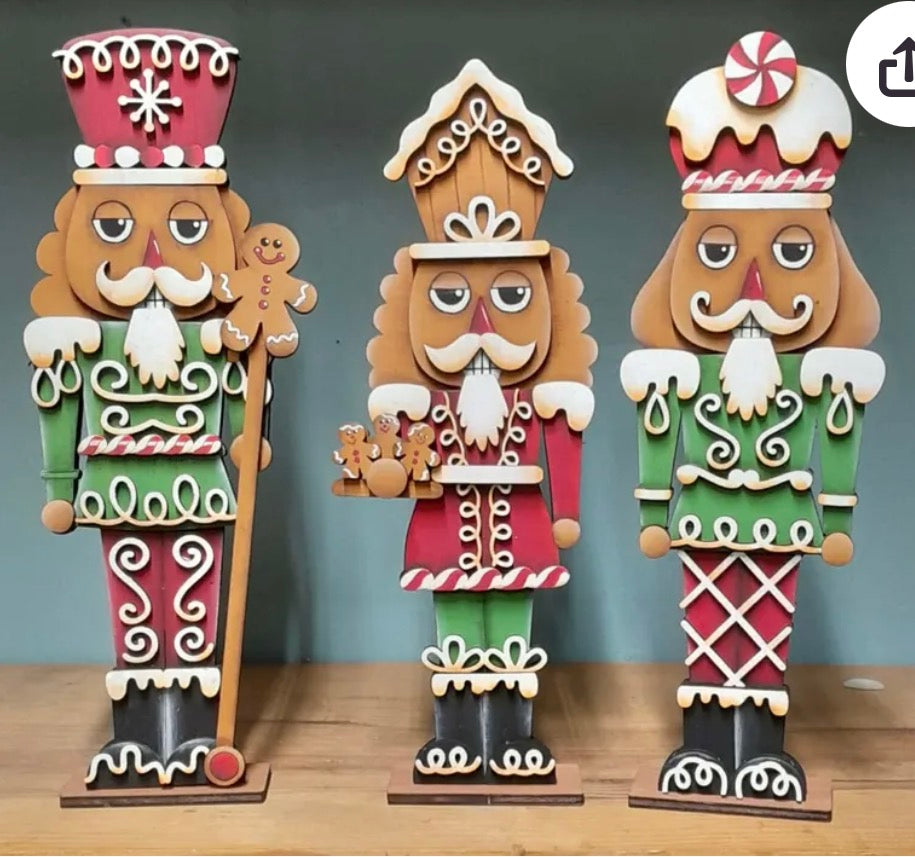 Layered Embellished Standing Nutcracker - 3 different designs to choose from