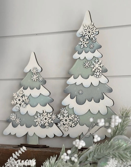 Layered Winter Trees - DIY Kit