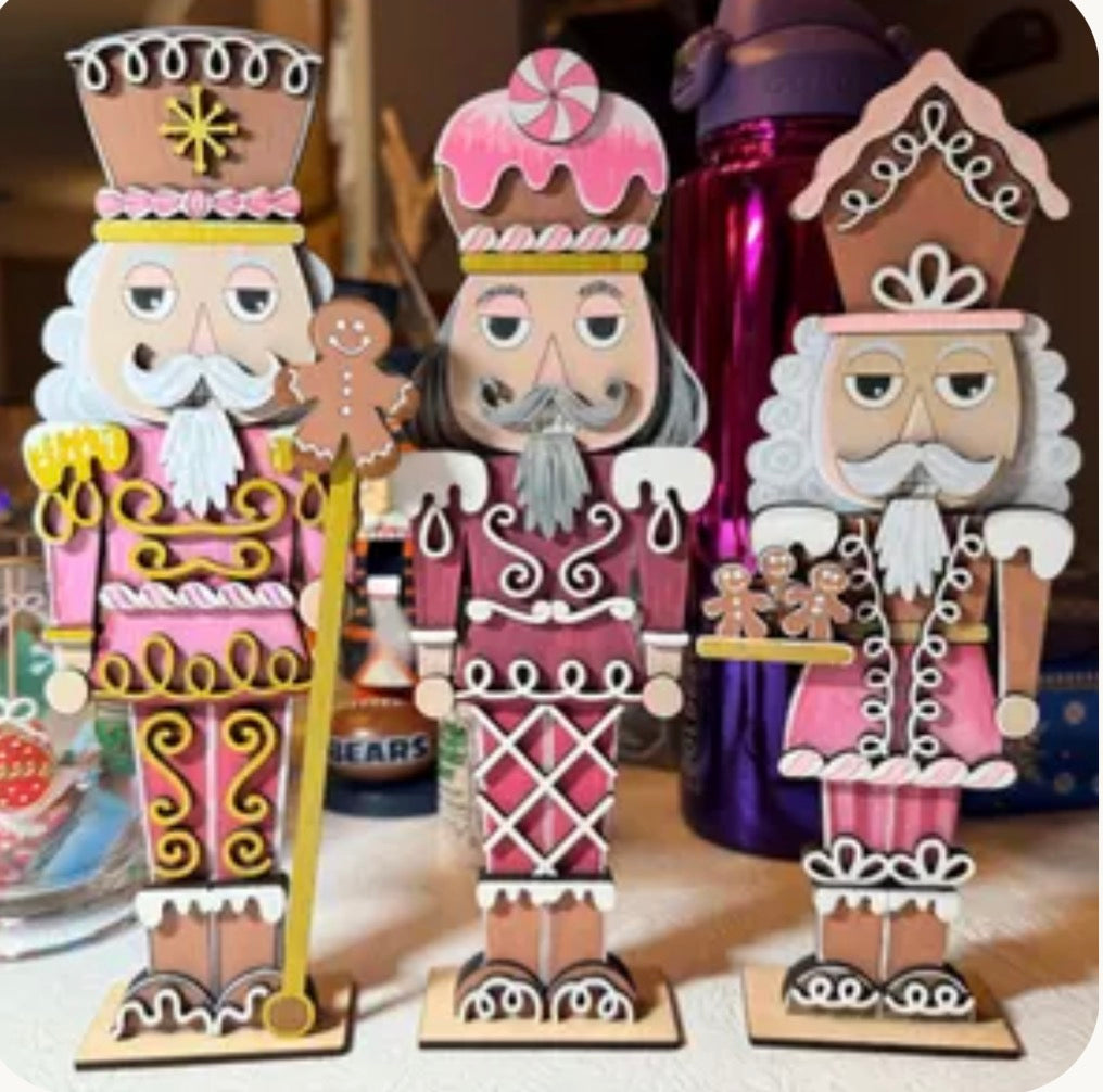 Layered Embellished Standing Nutcracker - 3 different designs to choose from