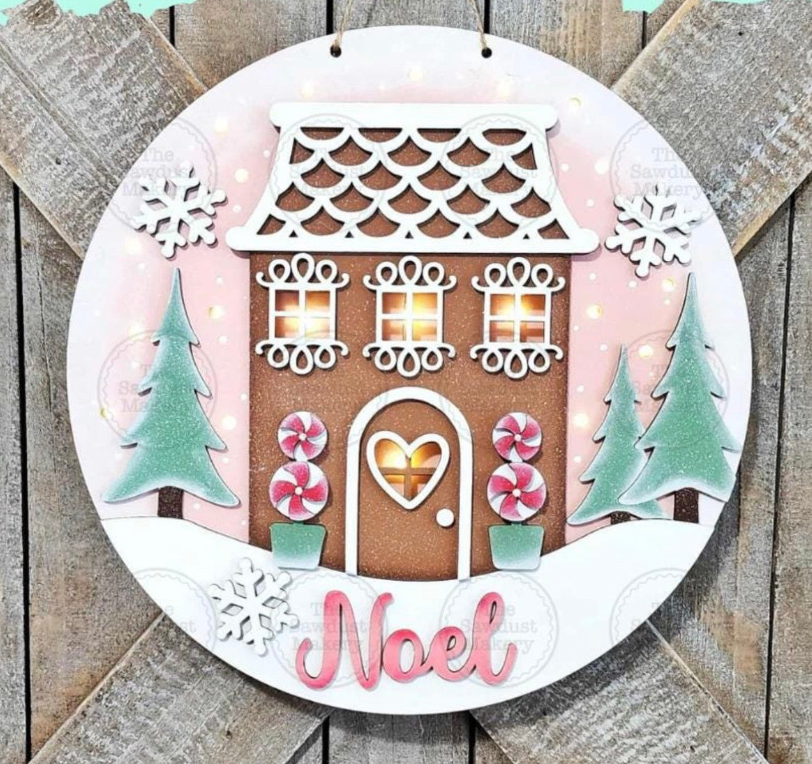 10.5” Gingerbread House Sign- DIY Craft Kit