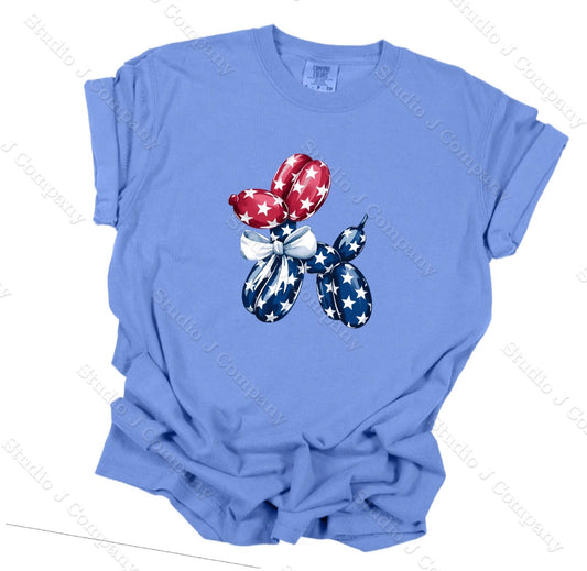 Balloon Dog Patriotic Tee