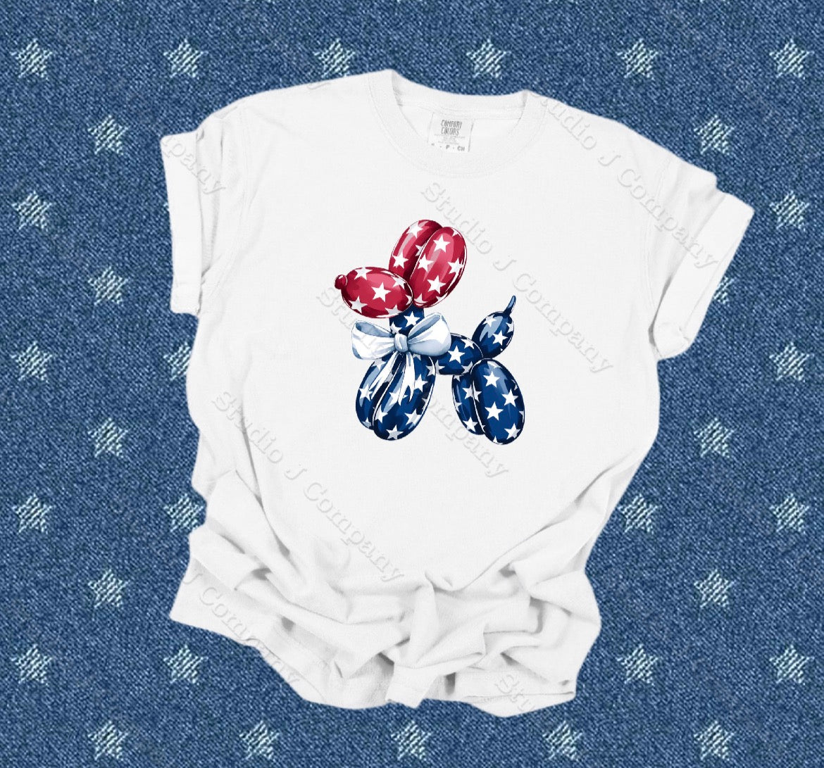 Balloon Dog Patriotic Tee