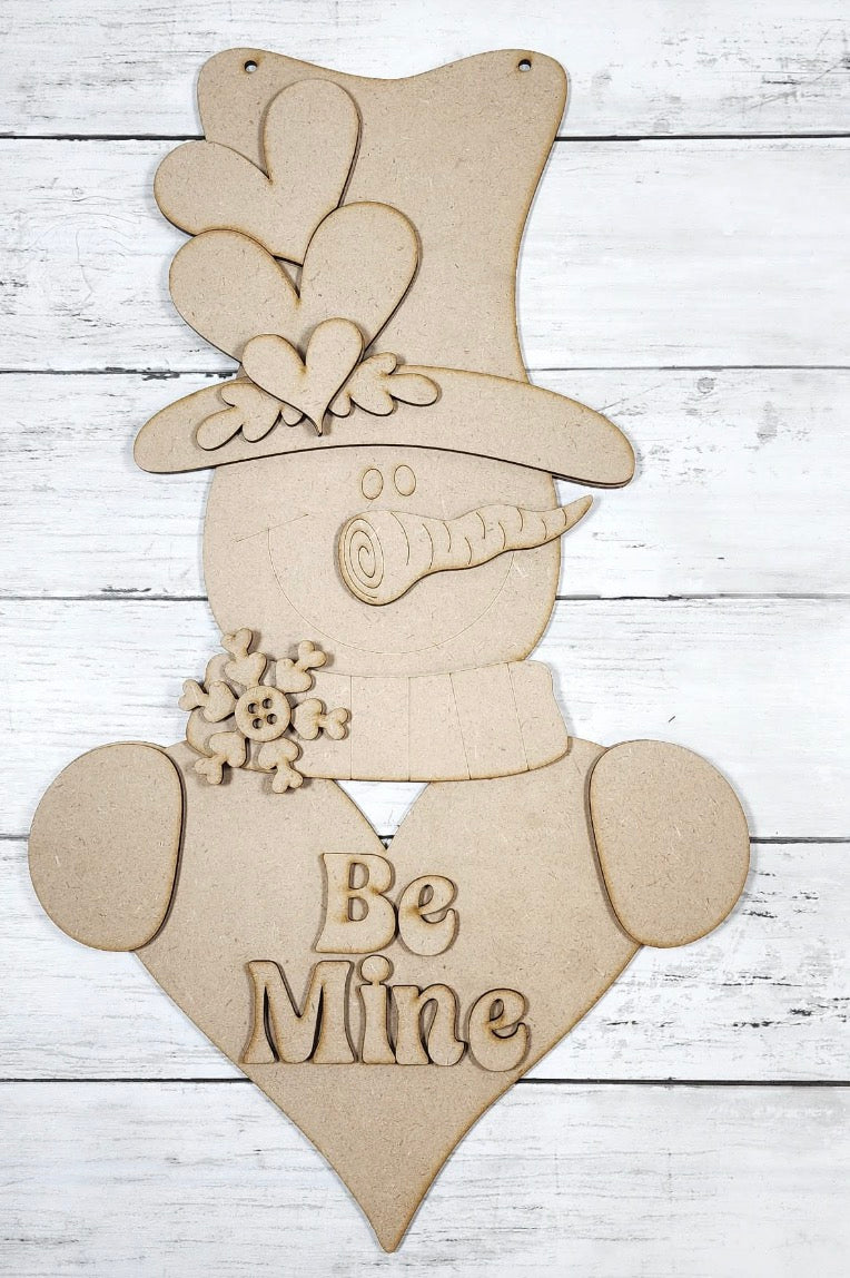 January 2026 Paint Party LIVE - Snowman Love Door Hanger