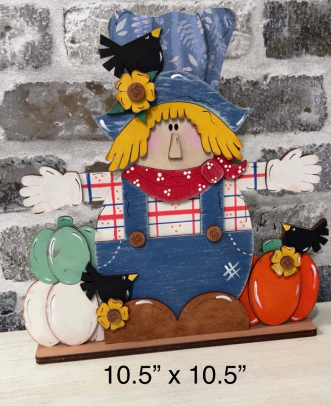Finished Project- Craftroom Clean Out- Scarecrow Shelf Sitter