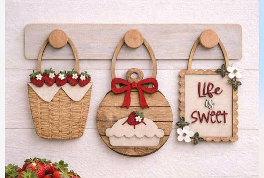 strawberry Interchangeable set for Peg Sign