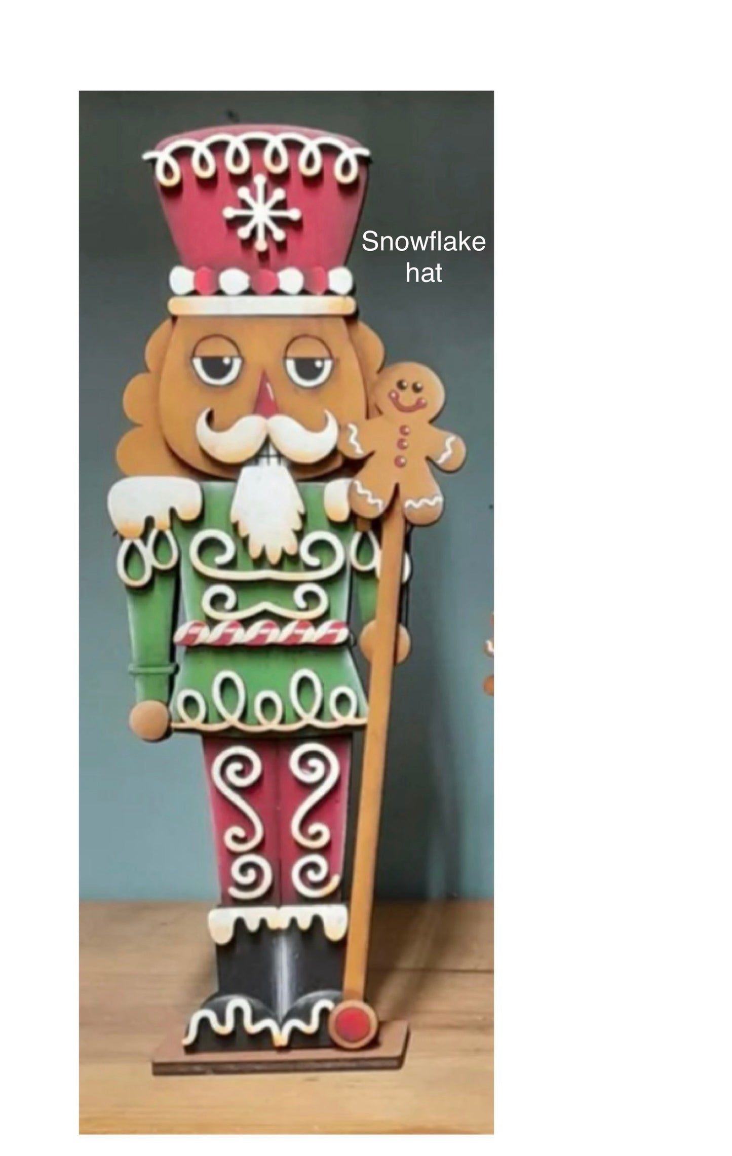 Layered Embellished Standing Nutcracker - 3 different designs to choose from