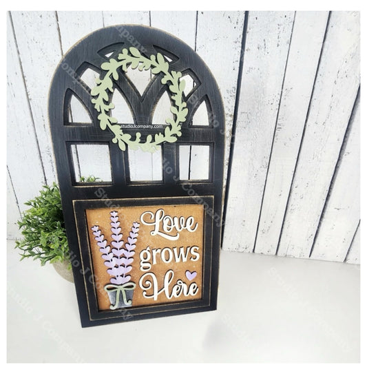 Interchangeable Arched Window Frame- Inserts sold separately