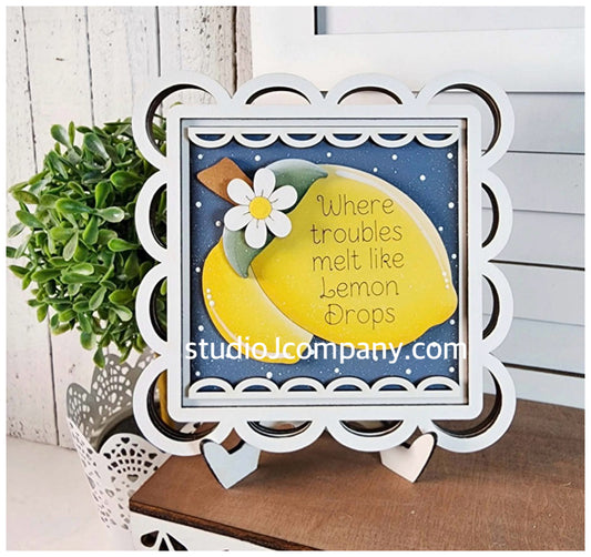 Interchangeable Lemon Sign - DIY Craft Kit- 4.25” Sign Only