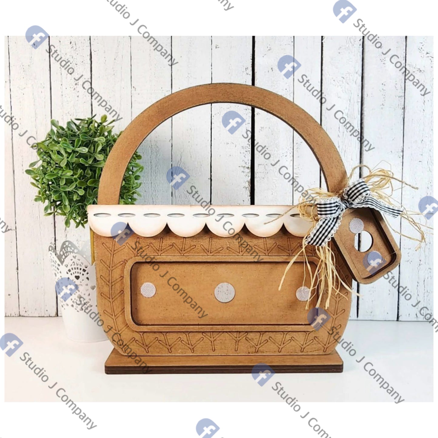Interchangeable Basket Shelf Sitter or Sign- choice of Base or Hanging Version