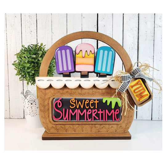 Sweet Summertime Popsicles Insert for Interchangeable Basket (basket kit sold separately)