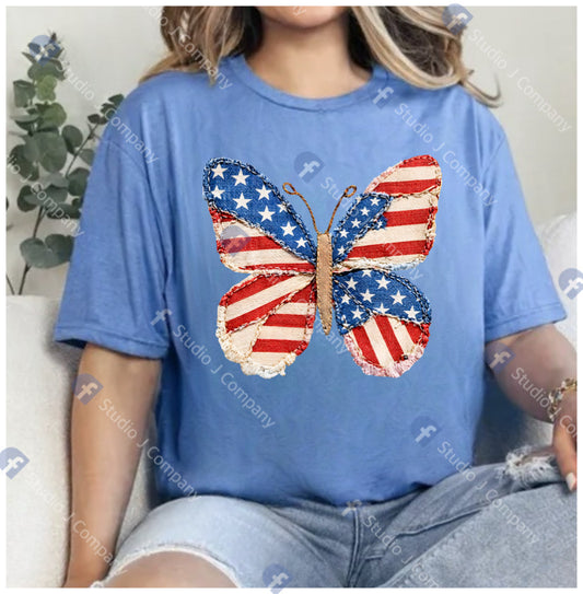 Patriotic Butterfly Tee