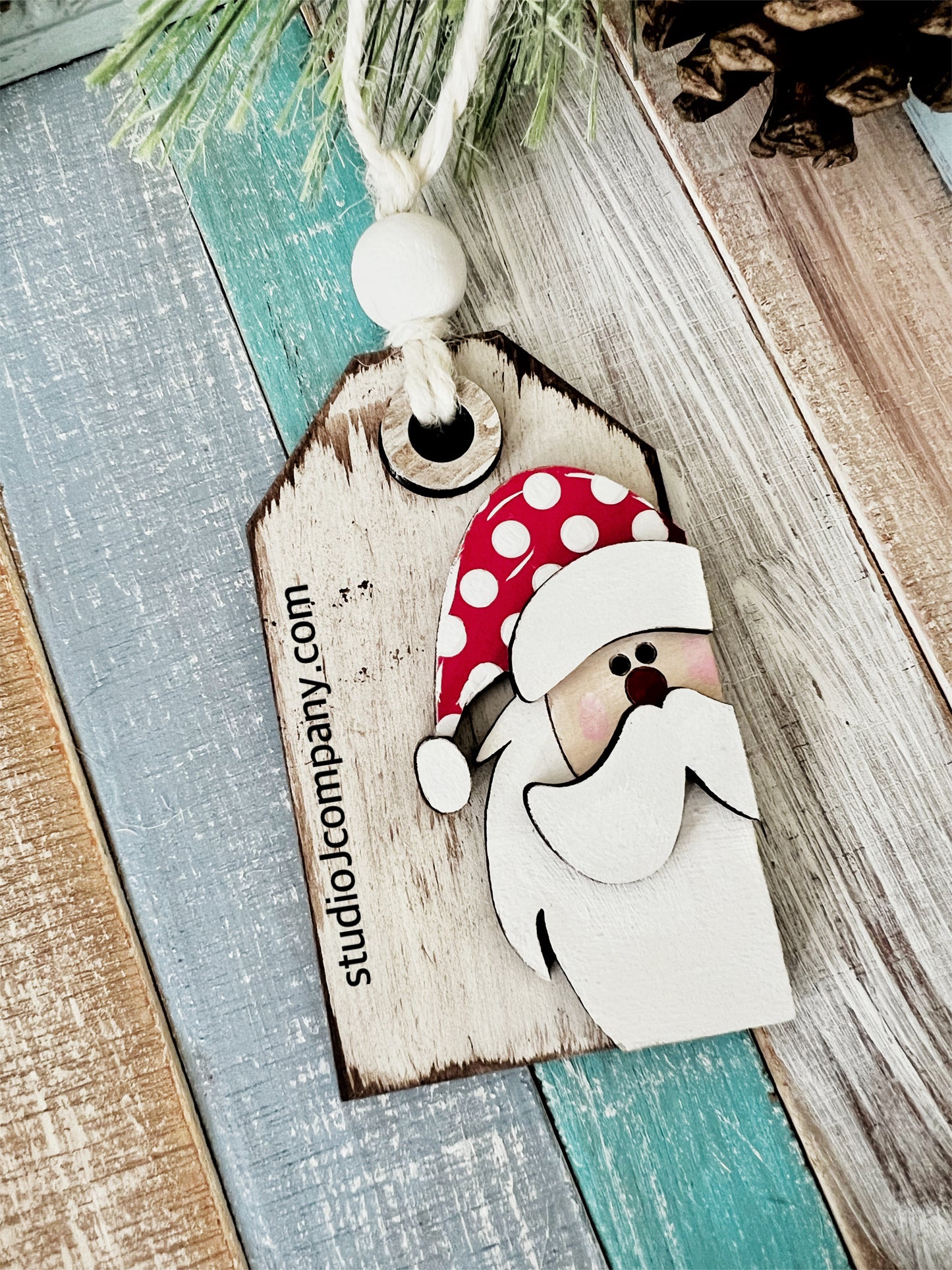 DIY Christmas Tag Ornaments approx 3.75” tall - Style #1