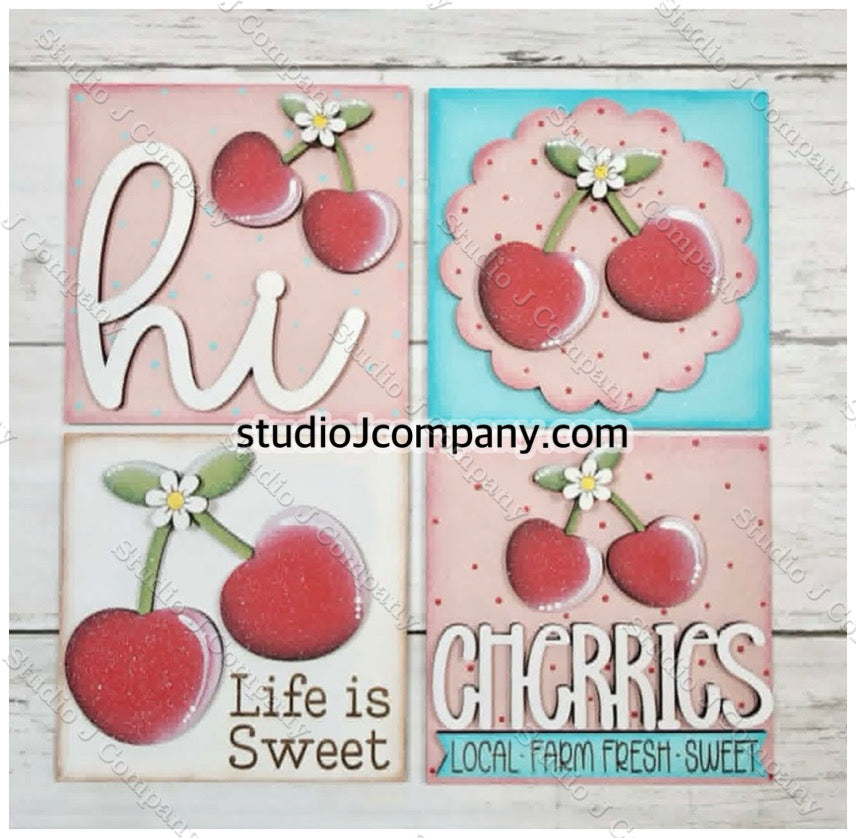 Cherries 4.25” sign - fits interchangeable signs for 4.25” inserts