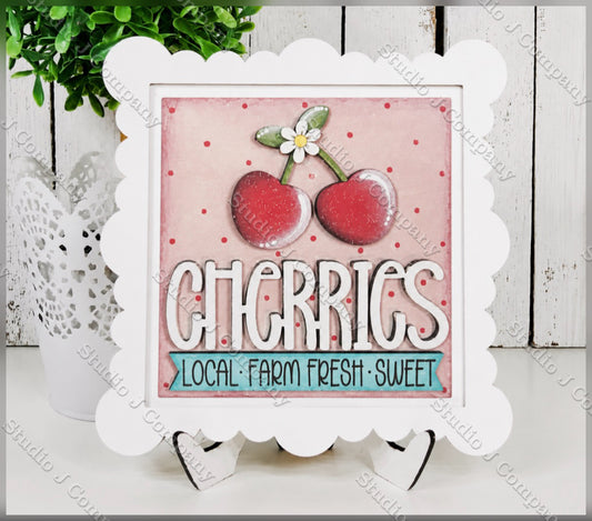 Cherries 4.25” sign - fits interchangeable signs for 4.25” inserts