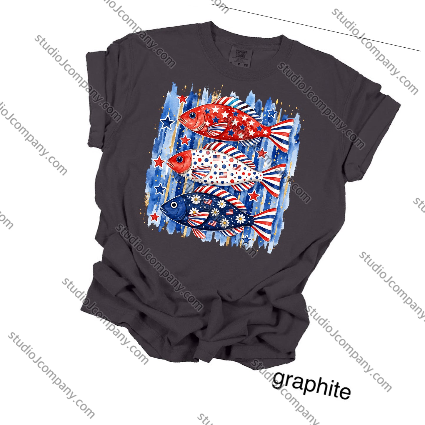 Patriotic Fish Trio Tee