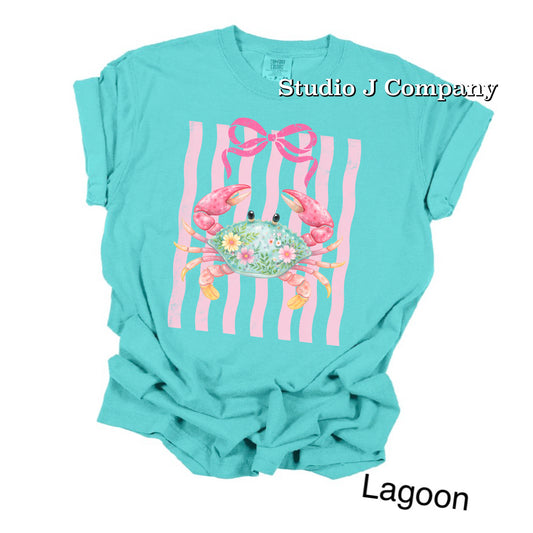 Crabby Cabana Striped Tee