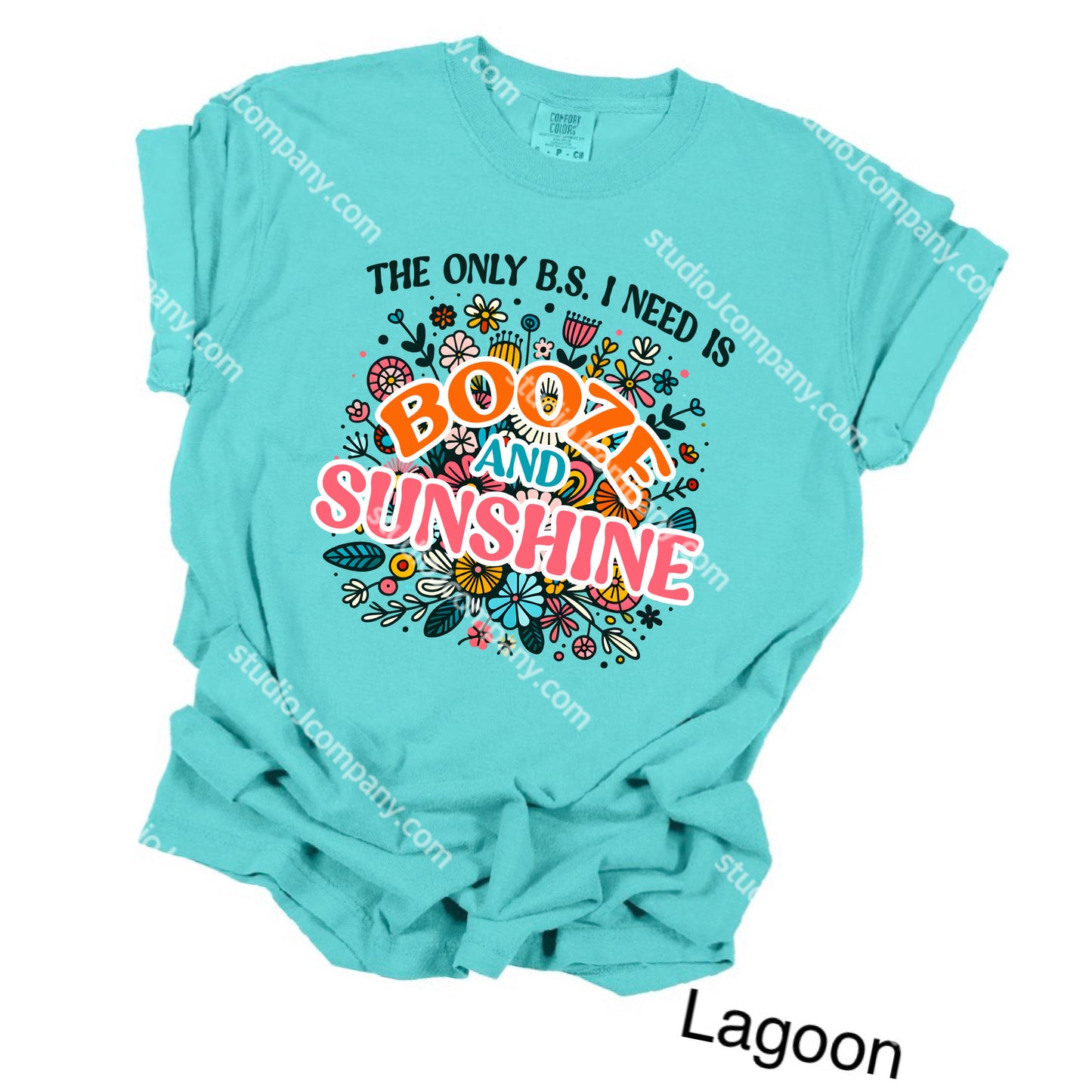 Booze and Sunshine Tee- Comfort Colors