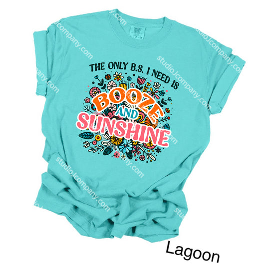 Booze and Sunshine Tee- Comfort Colors