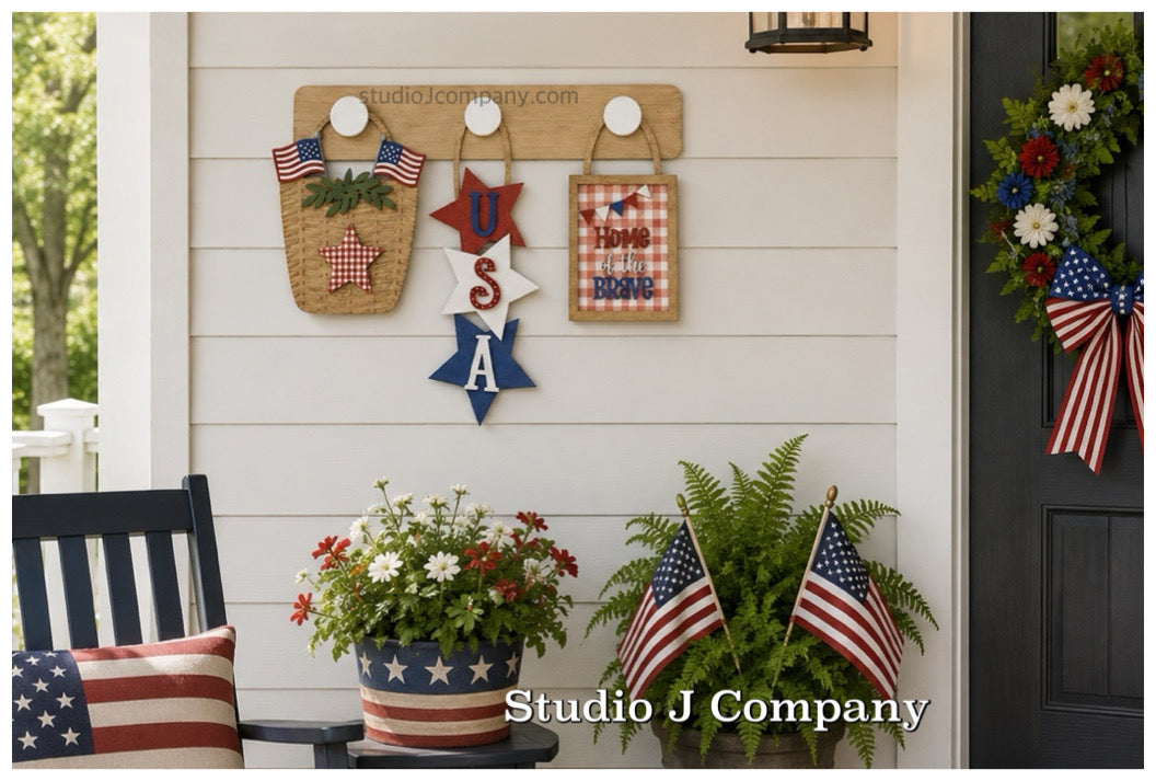 Interchangeable Set - Patriotic Vibes- for Peg Sign
