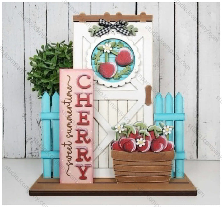 Cherries Insert for Interchangeable Barn Door’s Large Base