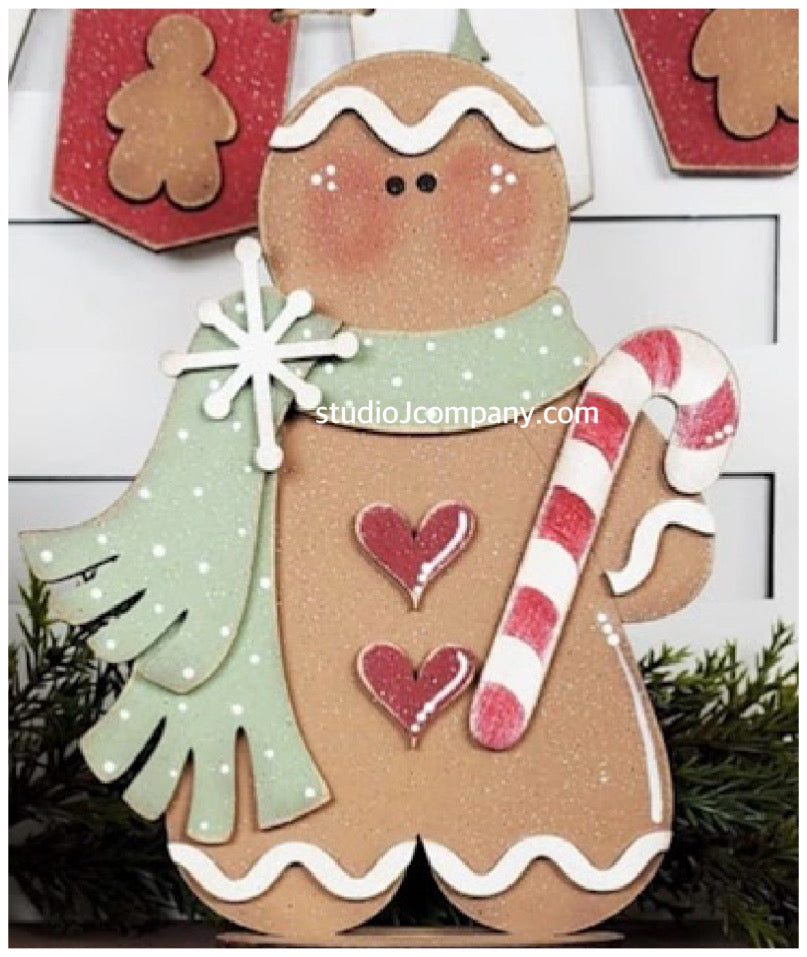 Victorian Gingerbread Man or Woman - Shelf Sitter - DIY Craft Kits