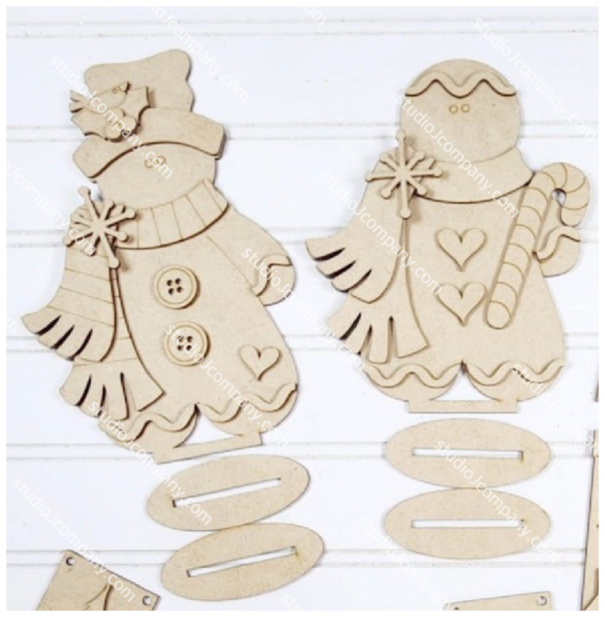Victorian Gingerbread Man or Woman - Shelf Sitter - DIY Craft Kits